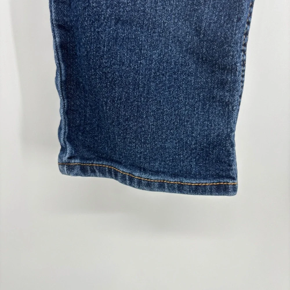OshKosh Bgosh Kids Classic Straight‎ Leg Jeans 8R 8A Dark Wash Stretch Snap Fly